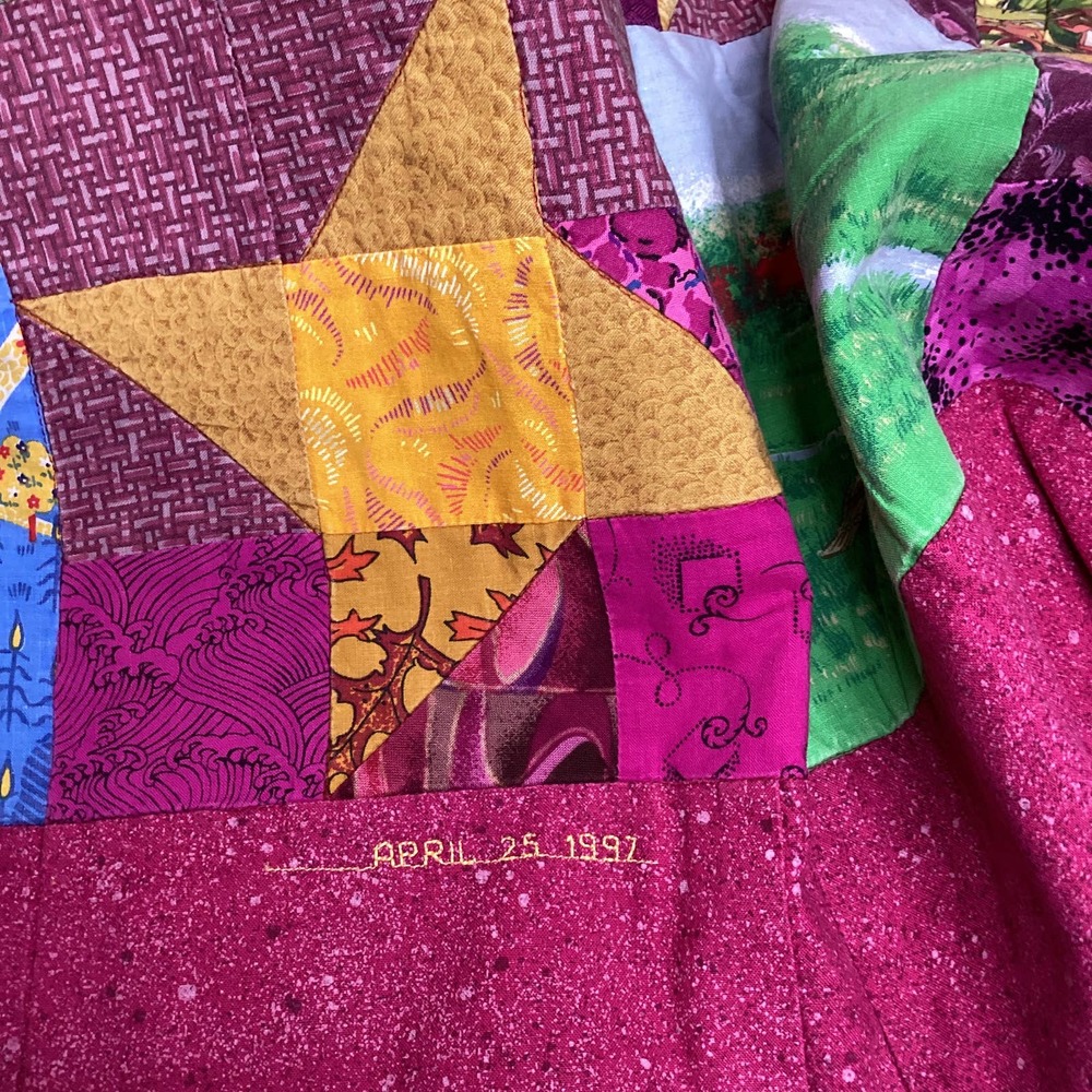 Handmade Pieced Coverlet - Picture 3 of 9